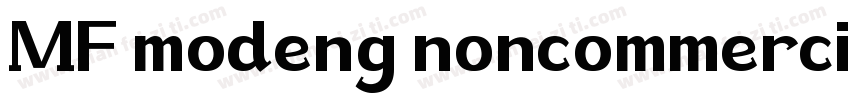 MF modeng noncommercial regular字体转换